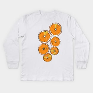 Mimosa Oranges Kids Long Sleeve T-Shirt